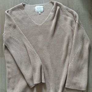 Cotton On Women's V-Neck Sweater in Tan
